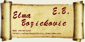 Elma Božičković vizit kartica
